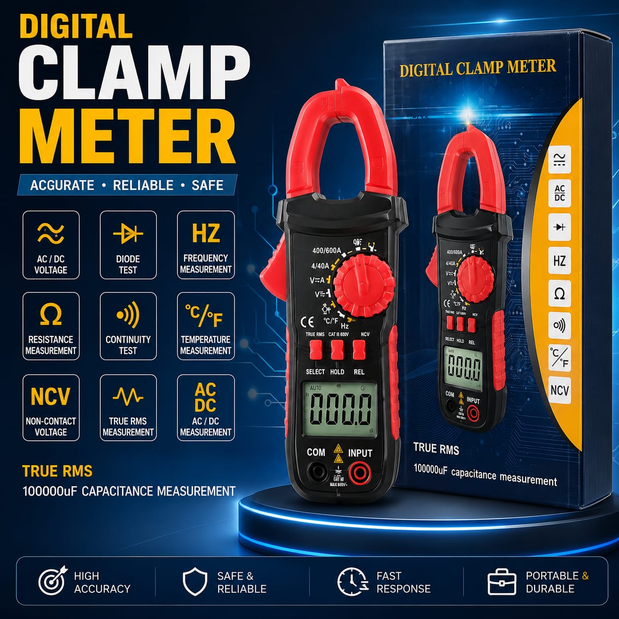 WhatsApp Image 2026-06-30 at 2.28.25 PM (1) Digital Clamp Meter – True RMS AC/DC Multimeter - Image 1