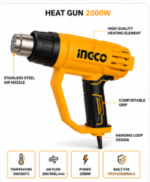INGCO 2000W Heat Gun – Professional Industrial Hot Air Gun - Image 4