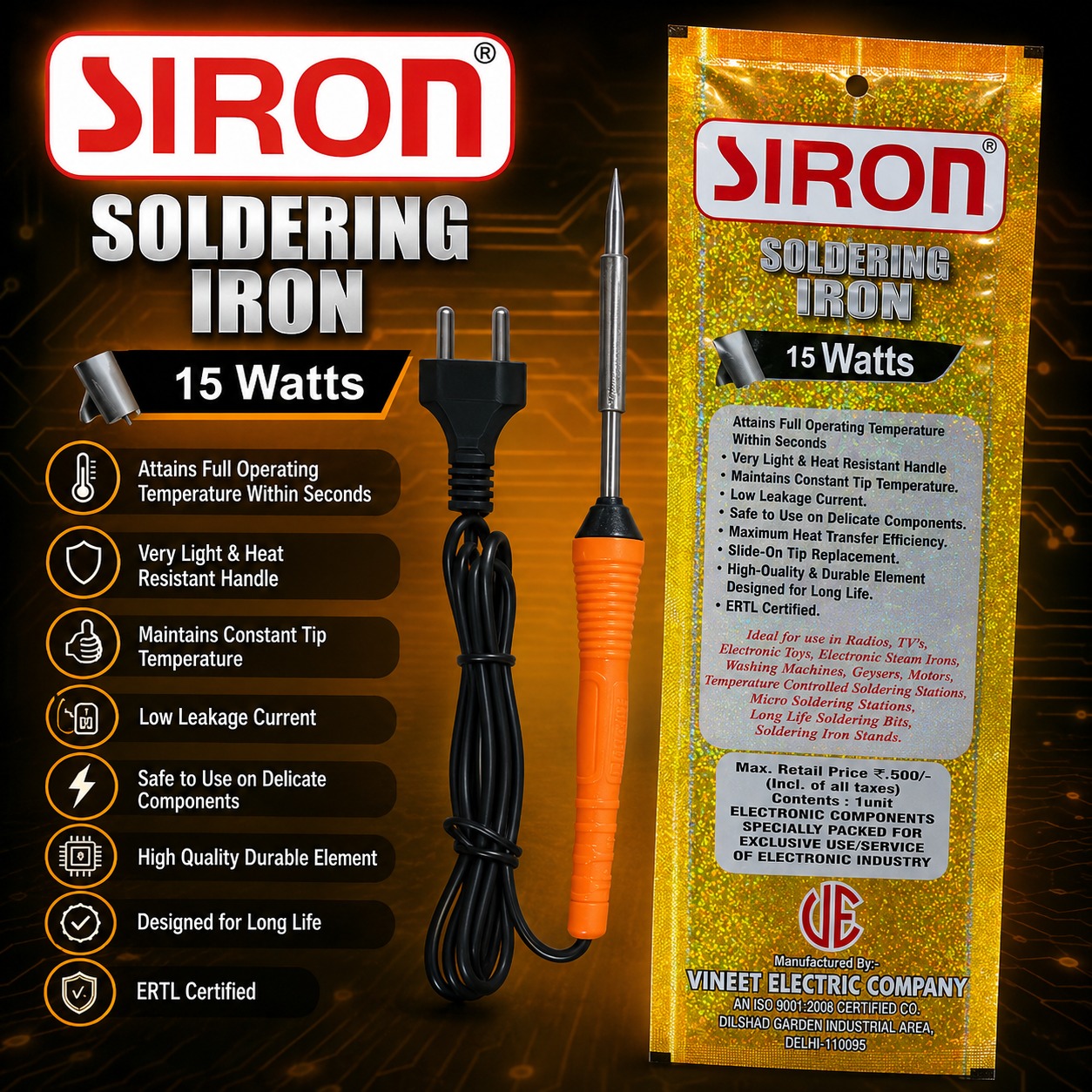 WhatsApp Image 2026-07-06 at 1.07.25 PM SIRON 15W Soldering Iron - Image 1