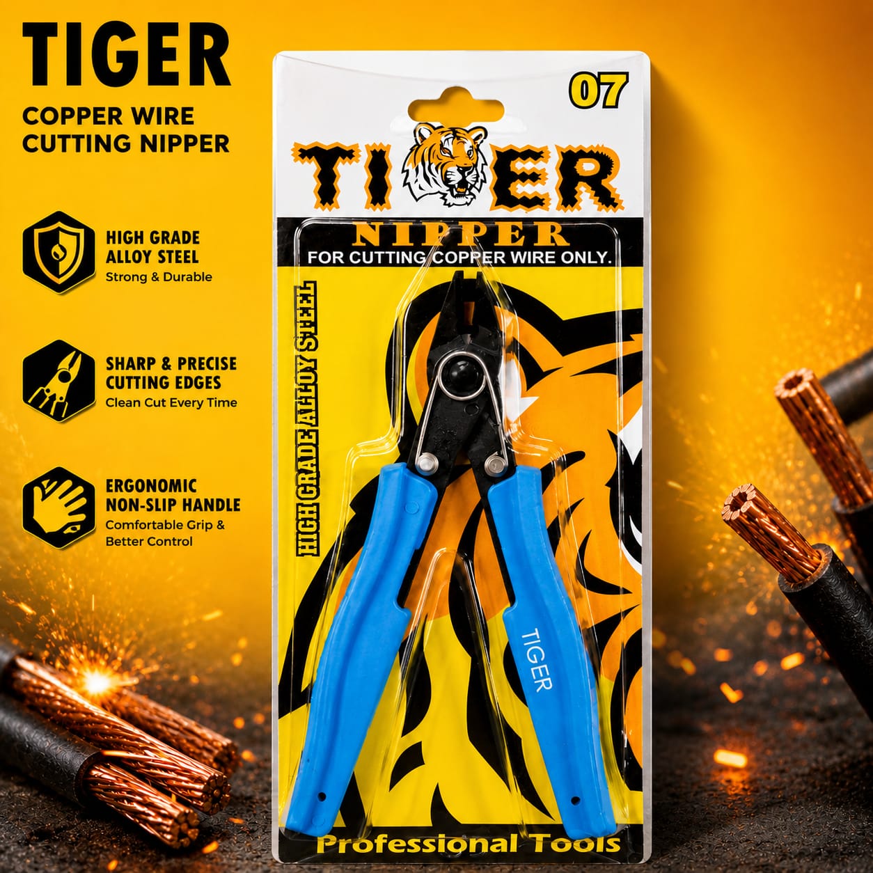 WhatsApp Image 2026-07-09 at 2.30.37 PM TIGER 07 Copper Wire Cutting Nipper - Image 1