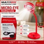 MAXX PAMMA LED Reading Lamp with Magnifying Glass – Micro-Eye Illuminated Magnifier