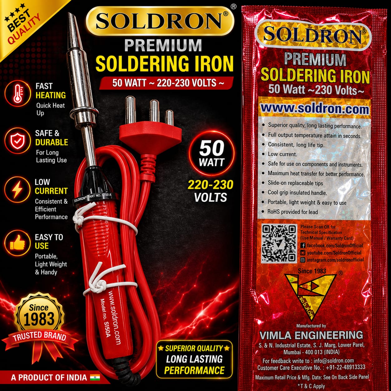 WhatsApp Image 2026-07-17 at 2.44.02 PM Soldron Premium Soldering Iron 50W (220–230V) - Image 1